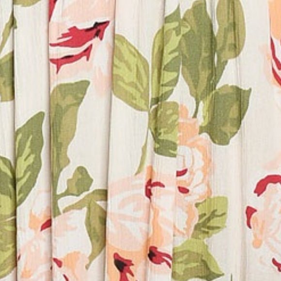 Plus Handkerchief Hem Smocked Floral Midi Dress - Picture 8 of 9